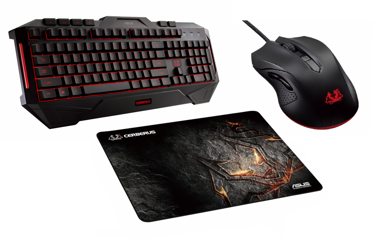 Asus Rog Cerberus Gaming Peripherals News Asus Launches New Gaming Keyboard Ambidextrous Mouse And Durable Mouse Pad