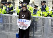 man-demonstrates-in-front-of-leinster-house-in-dublin-ireland